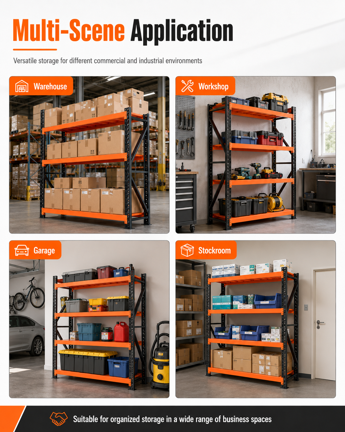 Heavy Duty Metal Shelving for Warehouse, Garage and Industrial Storage