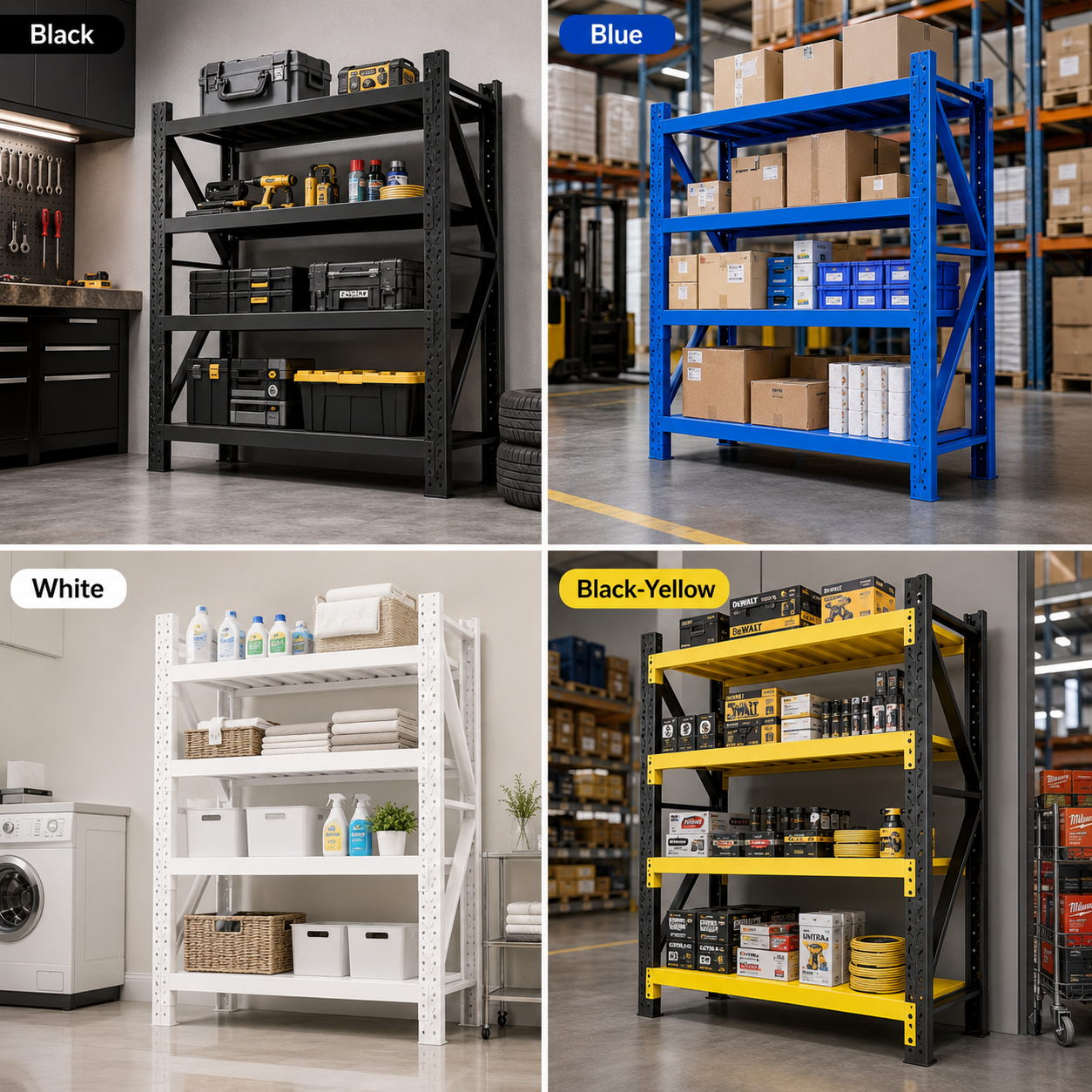 Medium Duty Steel Shelving Rack for Warehouse, Garage and Industrial Storage