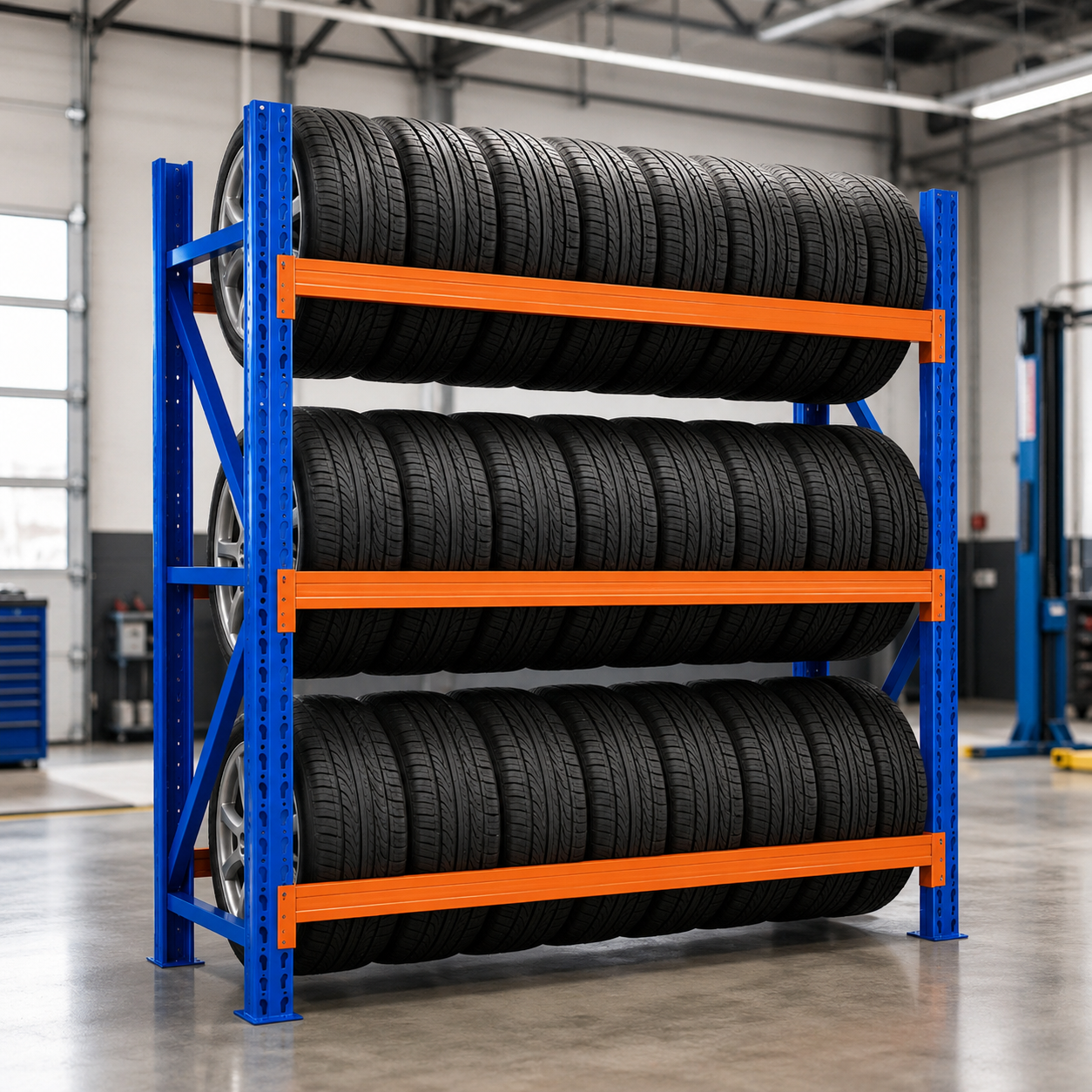 Heavy Duty Tire Storage Rack for Warehouse, Garage and Tire Shops